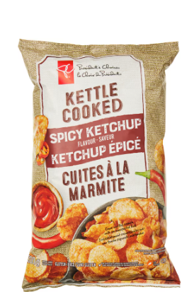 President's Choice Spicy Ketchup Flavour Kettle Cooked Potato Chips