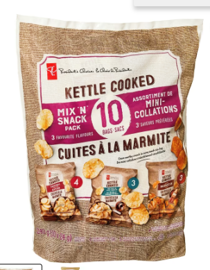 President's Choice Kettle Cooked Mix 'N' Snack Pack Potato Chips