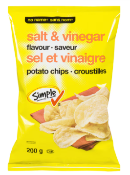 No Name Salt & Vinegar Potato Chips