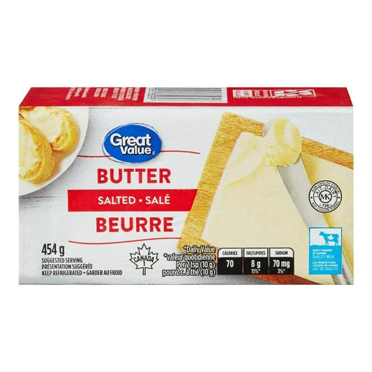 Great Value Salted Butter, 454g