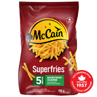 McCain® Superfries® 5 Minute Shoestring Fries, Made in Canada from domestic and imported ingredients, 650g