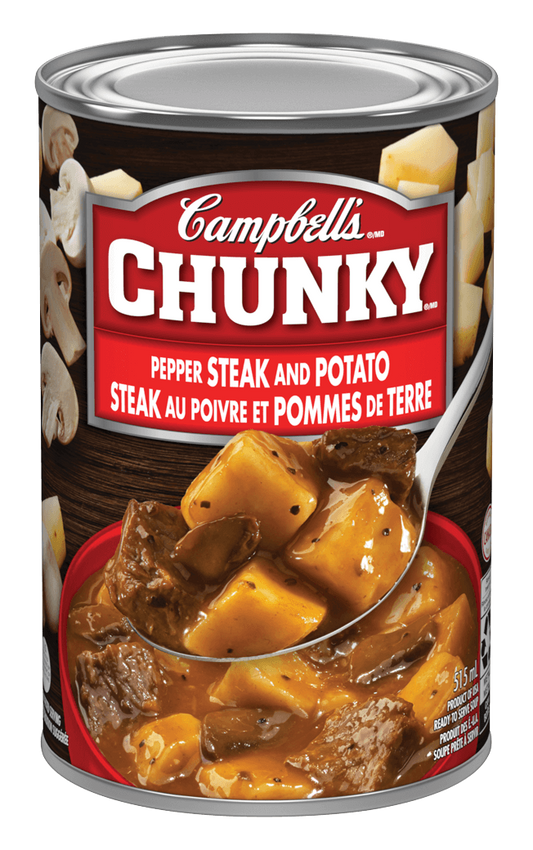 Campbells Chunky Pepper Steak Potato 515 ML.