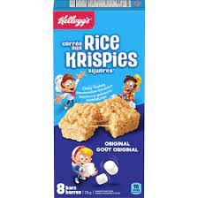 Kellogg'S Rice Krisipes Squares Bars 176G - Original, 8 Cereal Bars