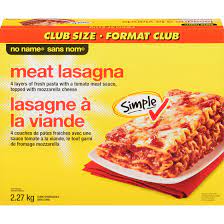 No Name Meat Lasagna 2.27 Kg.