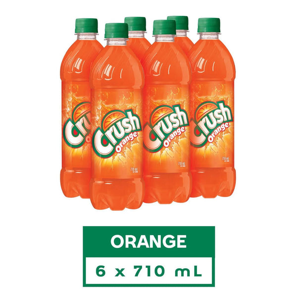 Crush Orange Soft Drink 6 x 710 mL Bottles
