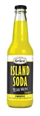 Grace Pineapple Flavoured Soft Drink, Island Soda 355ml