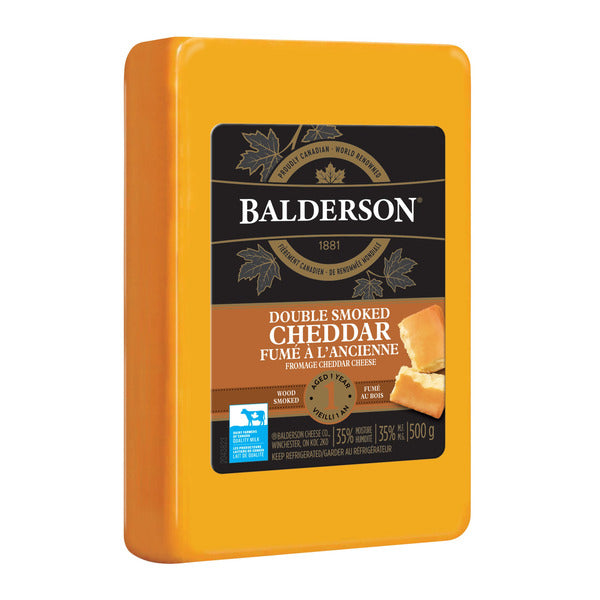 Balderson Double-smoked Cheddar Cheese Block, 500 g