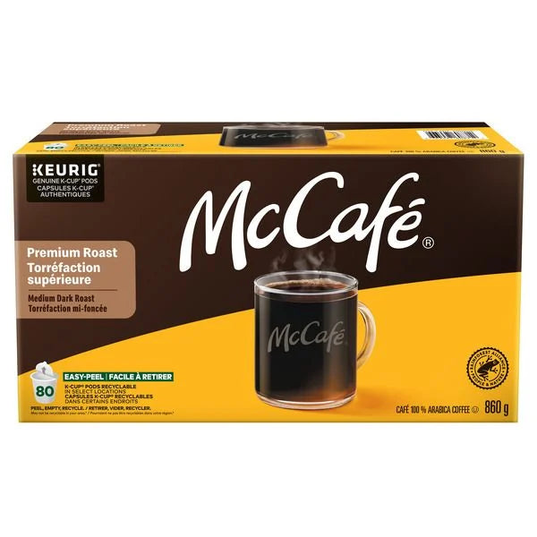 "McCafé Premium Roast Medium Coffee K-Cup Pods Pack of 80", 1kg