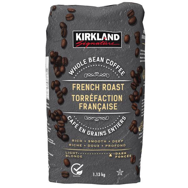 Kirkland Signature Medium French Roast Whole Bean Coffee, 1.13 kg