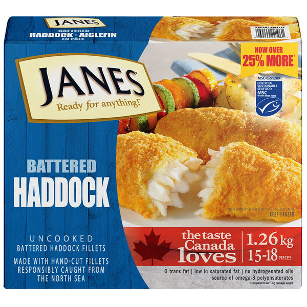 Janes Foods Battered Haddock
