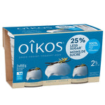 Oikos 2% Vanilla Greek Yogurt With 25% Less Sugar, 2 x 850 g