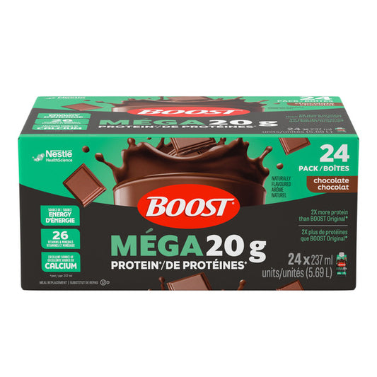 BOOST MEGA Meal Replacement Drink, Chocolate, 24 x 6 L