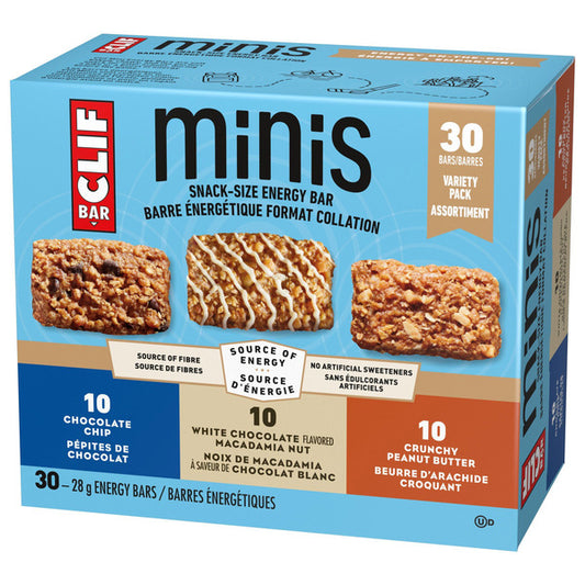 CLIF BAR Minis Variety Pack Energy Bars 30 x 28 g