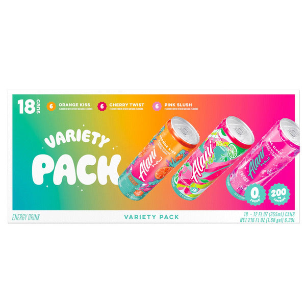 Alani Nu Energy Drink, Variety Pack, 12 fl oz, 18-count