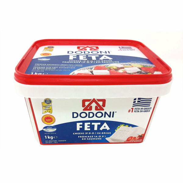 DODONI Imported Authentic Greek Feta Cheese, 1 kg