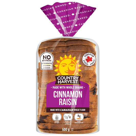 Country Harvest Cinnamon Raisin Bread, 600 g
