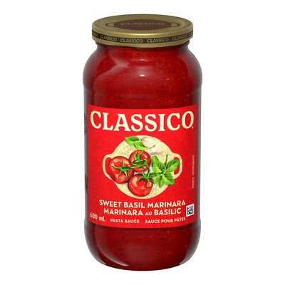 Classico Sweet Basil Marinara Pasta Sauce, 600 mL