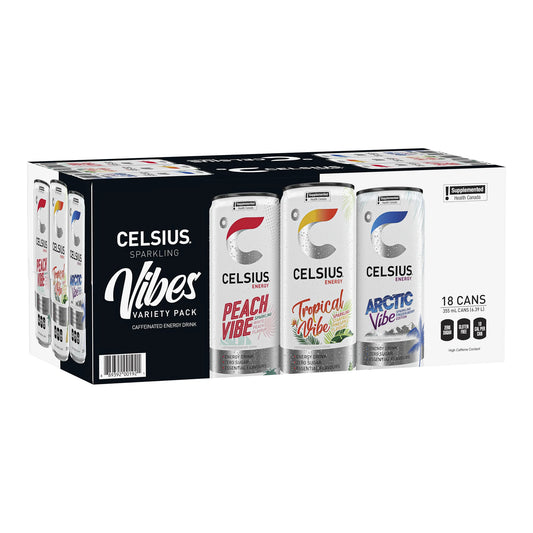 Celsius Vibes Energy Drink Variety, 18 × 355 mL