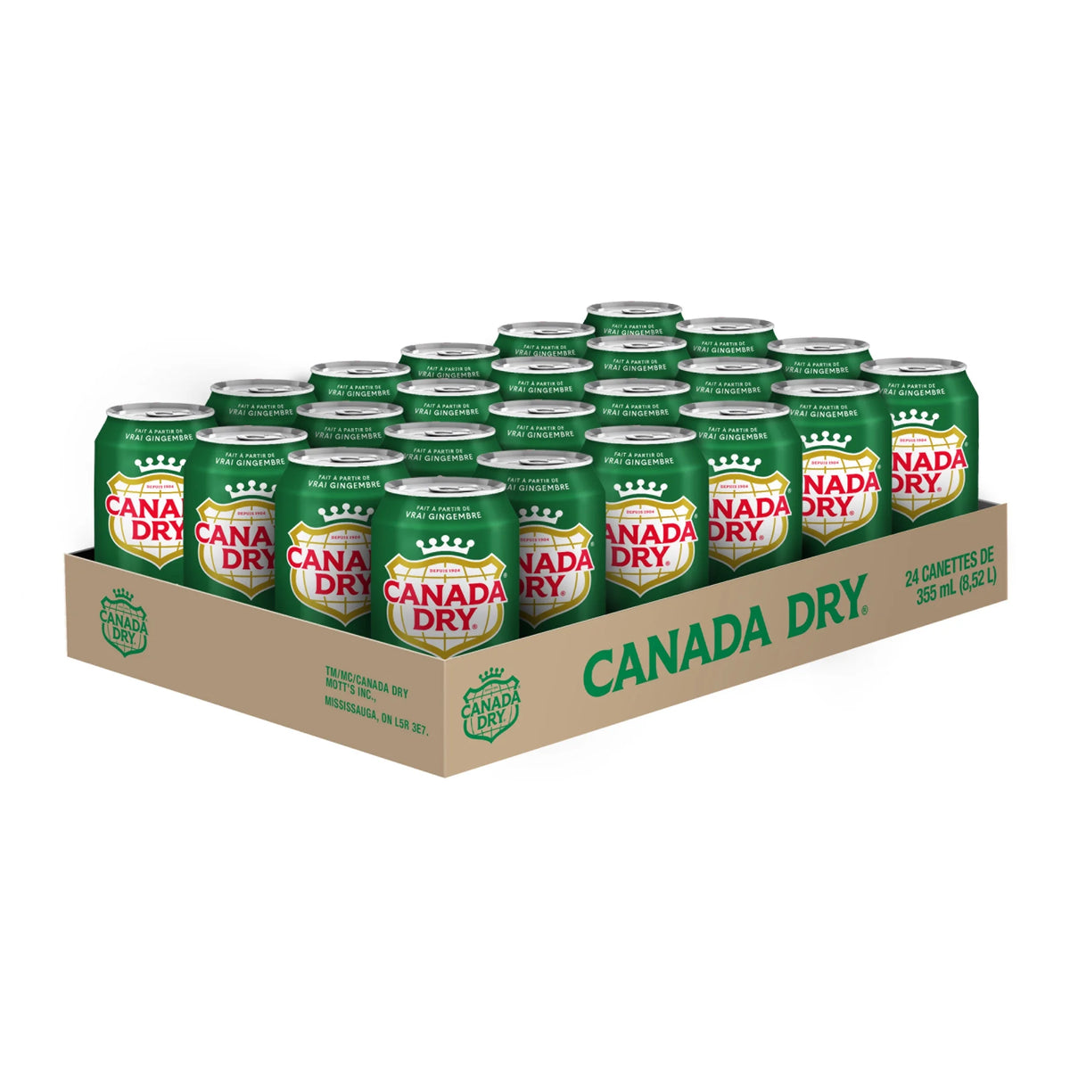 Canada Dry Ginger Ale Cans, 24 × 355 mL