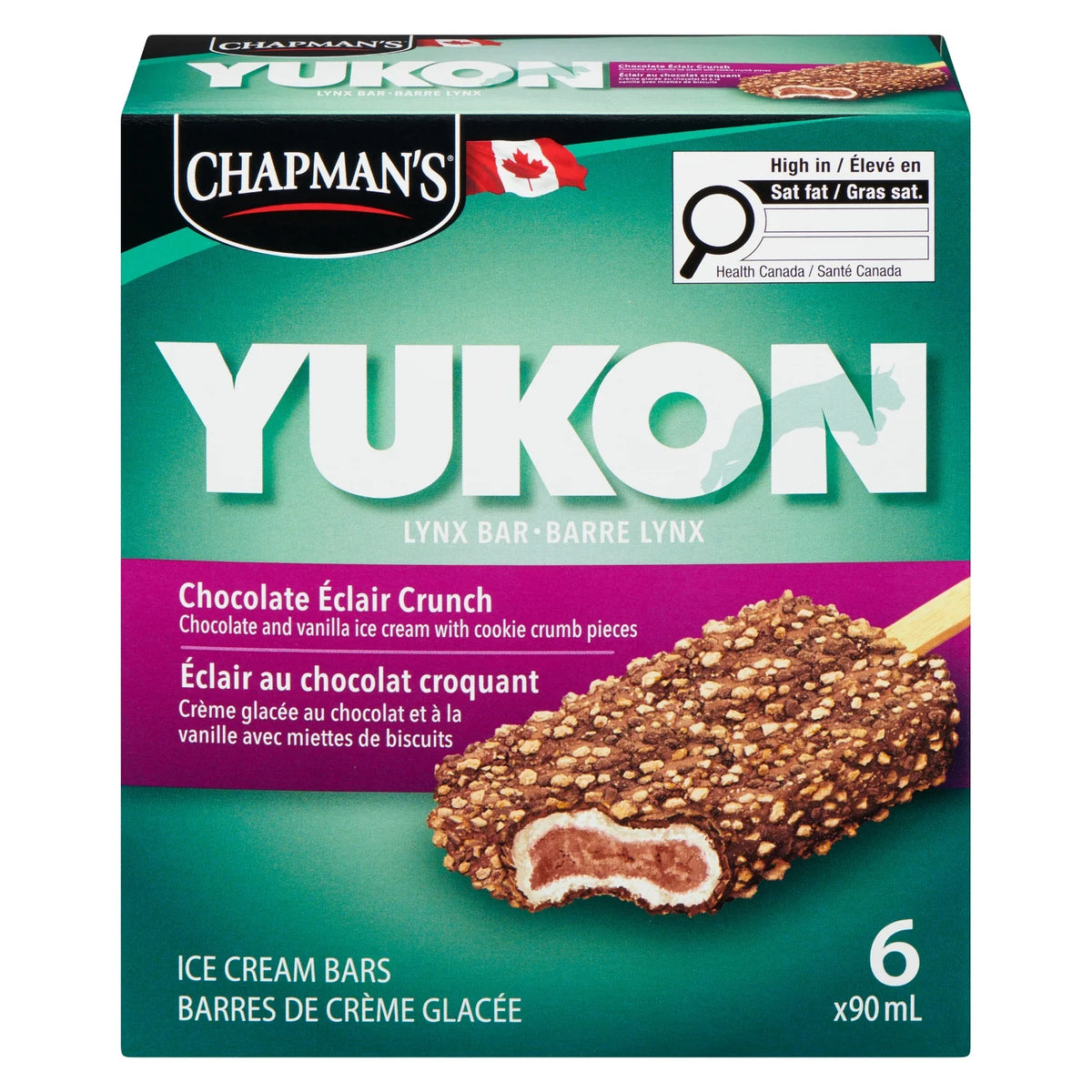 Chapman's Yukon Lynx Chocolate Éclair Crunch in a Box, 6 × 90 mL