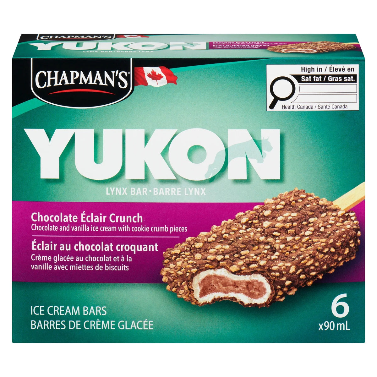 Chapman's Yukon Lynx Chocolate Éclair Crunch in a Box, 6 × 90 mL