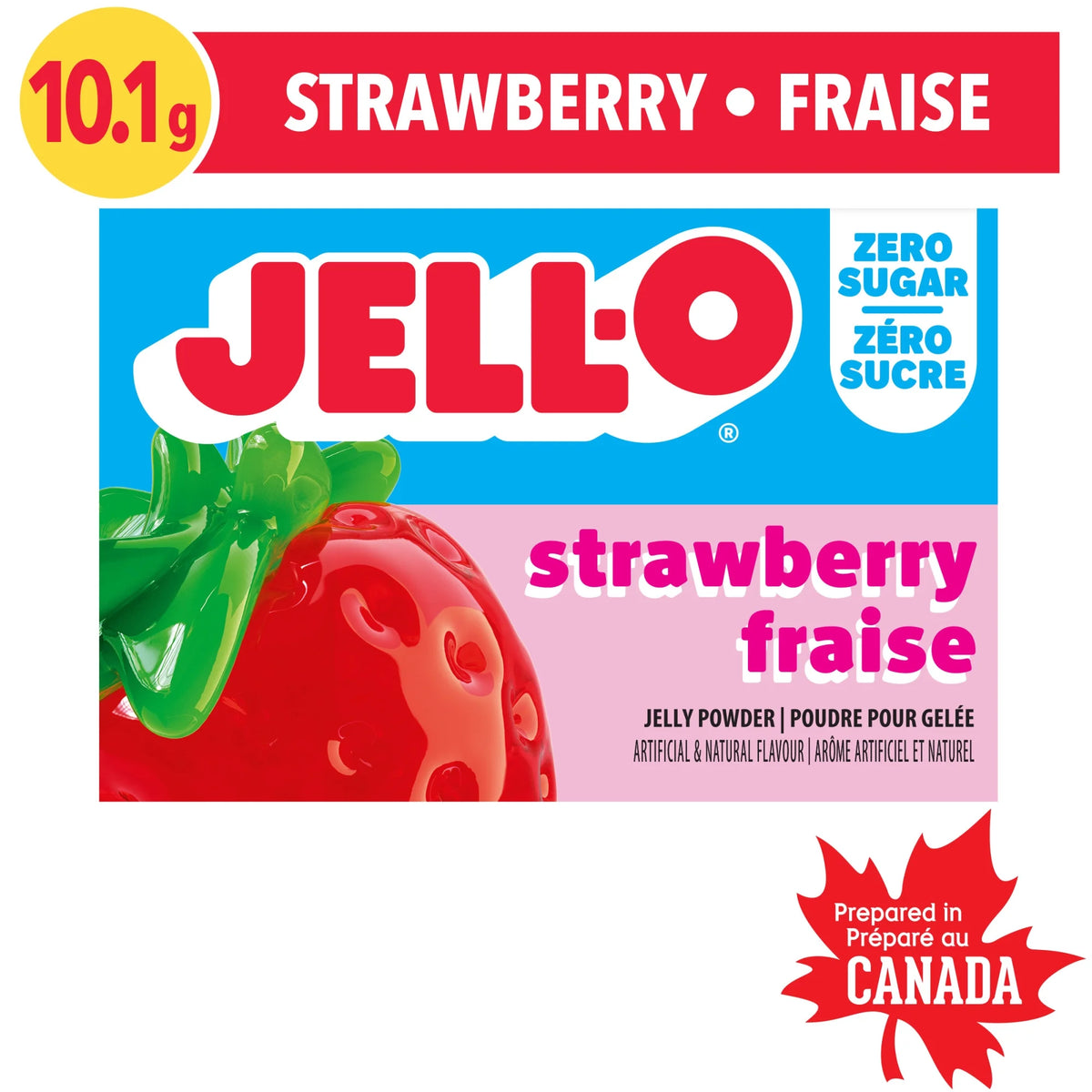 Jell-O Zero Sugar Strawberry Jelly Powder, 10.1 g