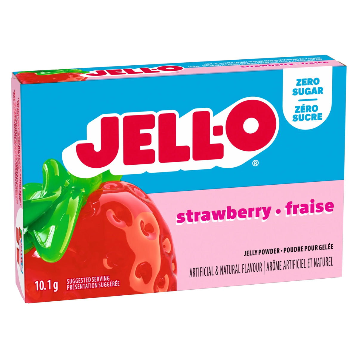Jell-O Zero Sugar Strawberry Jelly Powder, 10.1 g