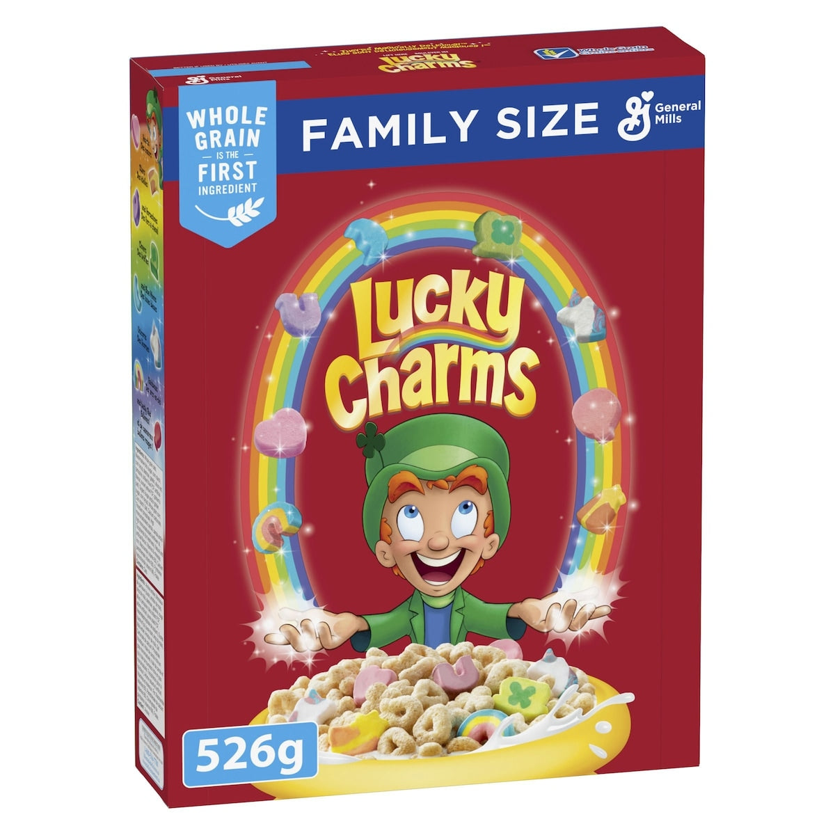 General Mills Lucky Charms Breakfast Cereal with Marshmallows, Family Size, 526 g