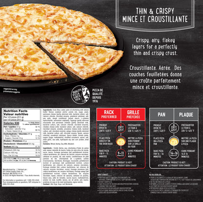 Red Baron Thin & Crispy Crust Five Cheese Frozen Pizza, 442 g