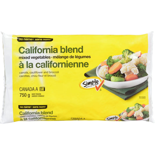 No Name California Blend Frozen Mixed Vegetables, 750 g