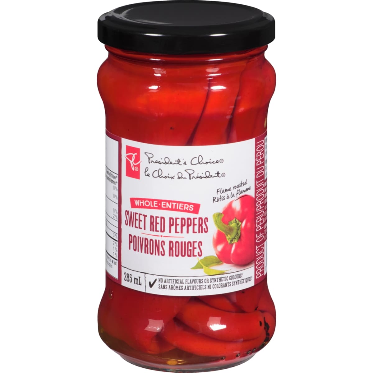 President's Choice Whole Sweet Red Peppers, 300 mL