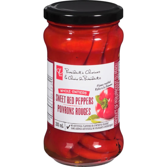President's Choice Whole Sweet Red Peppers, 300 mL