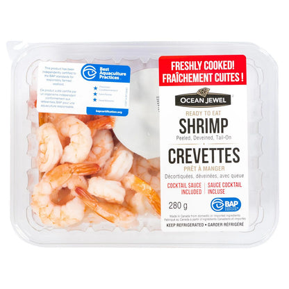 Ocean Jewel Freshly Cooked Shrimp with Cocktail Sauce, 280 g