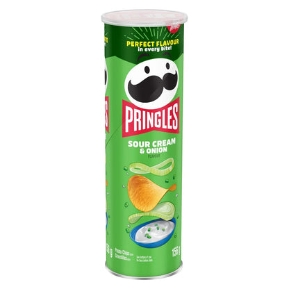 Pringles Sour Cream & Onion Potato Chips, 156 g