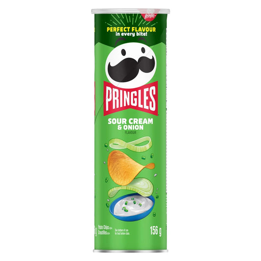 Pringles Sour Cream & Onion Potato Chips, 156 g