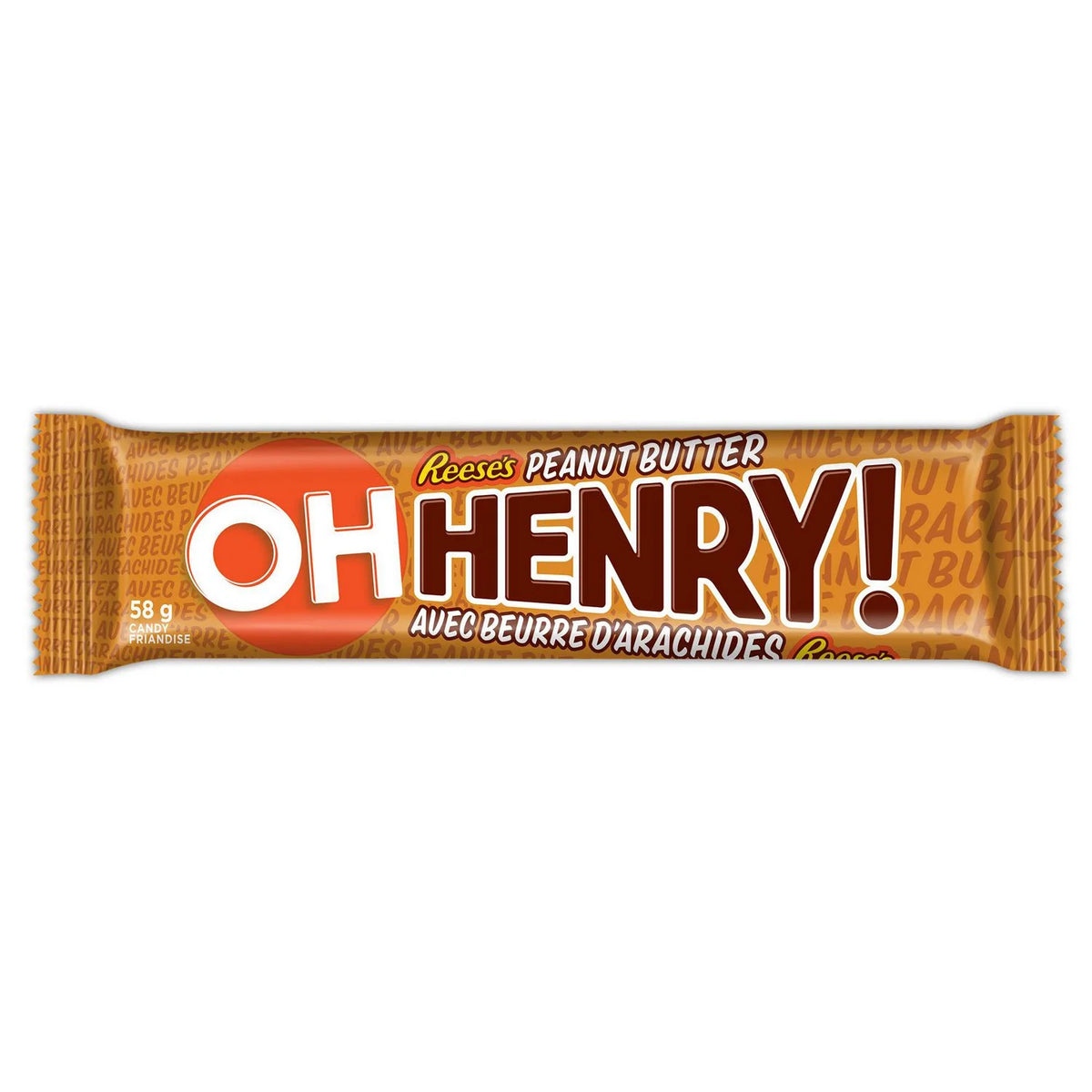 OH HENRY! Chocolatey Bar with REESE'S Peanut Butter, 58 g