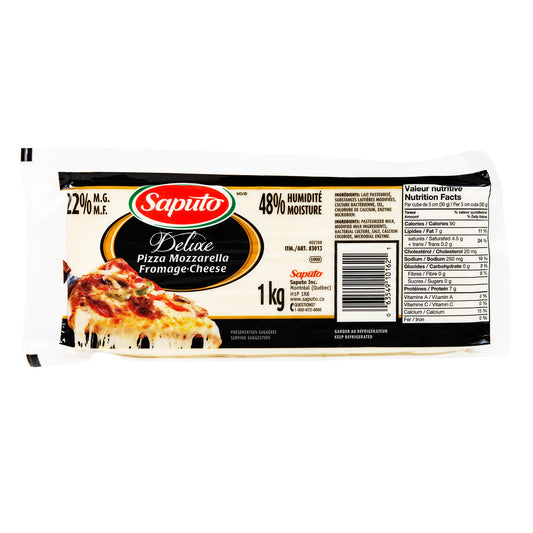 Saputo Deluxe Pizza Mozzarella Cheese, 1 kg