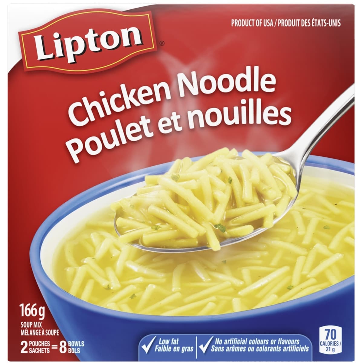 Lipton Chicken Noodle Dry Soup Mix, 2 × 83 g