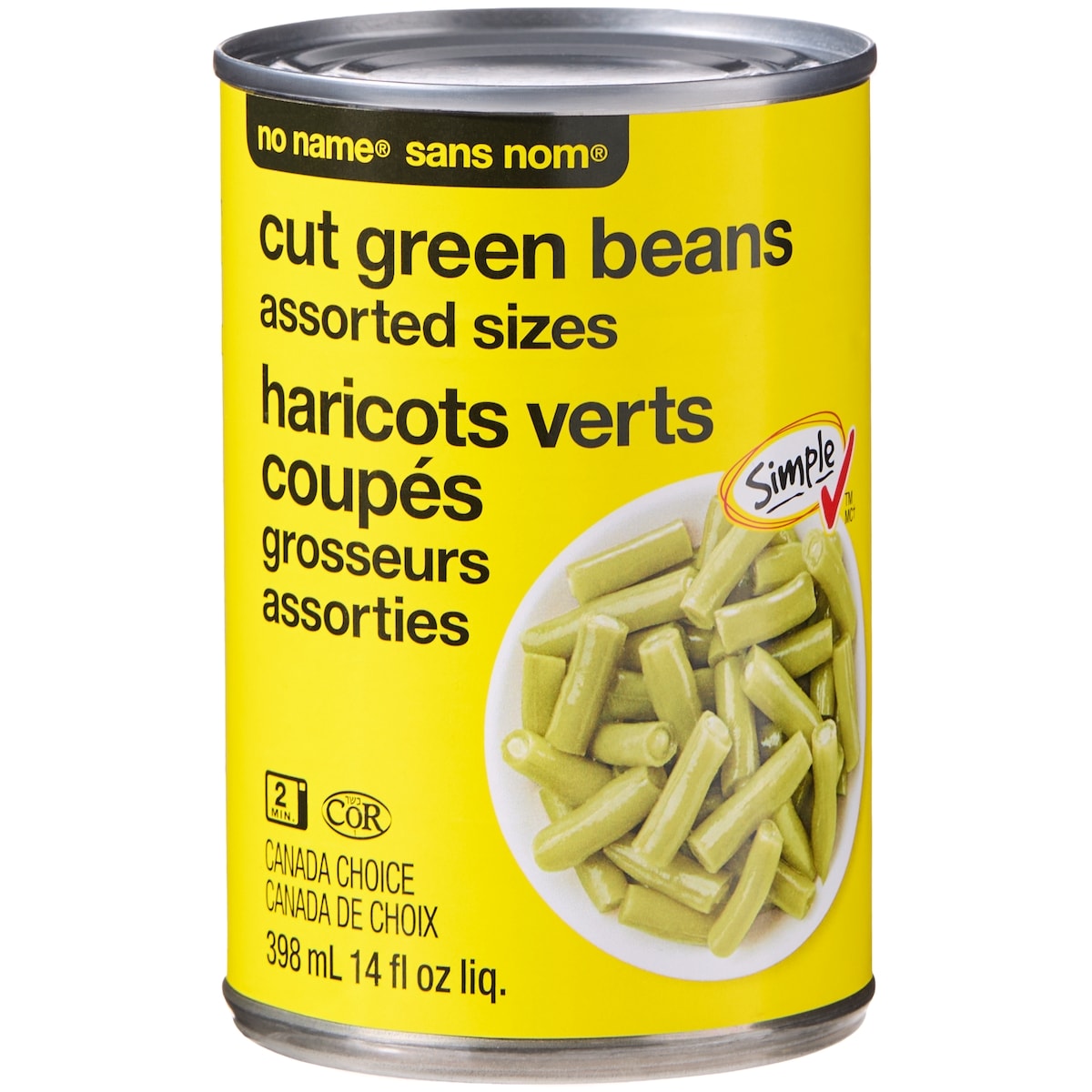 No Name Cut Green Beans, 398 mL