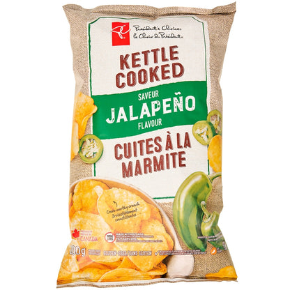 President's Choice Jalapeno Flavour Kettle Cooked Potato Chips, 200 g