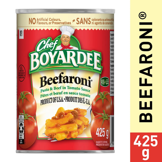 Chef Boyardee Beefaroni Pasta in Tomato Sauce Can, 425 g
