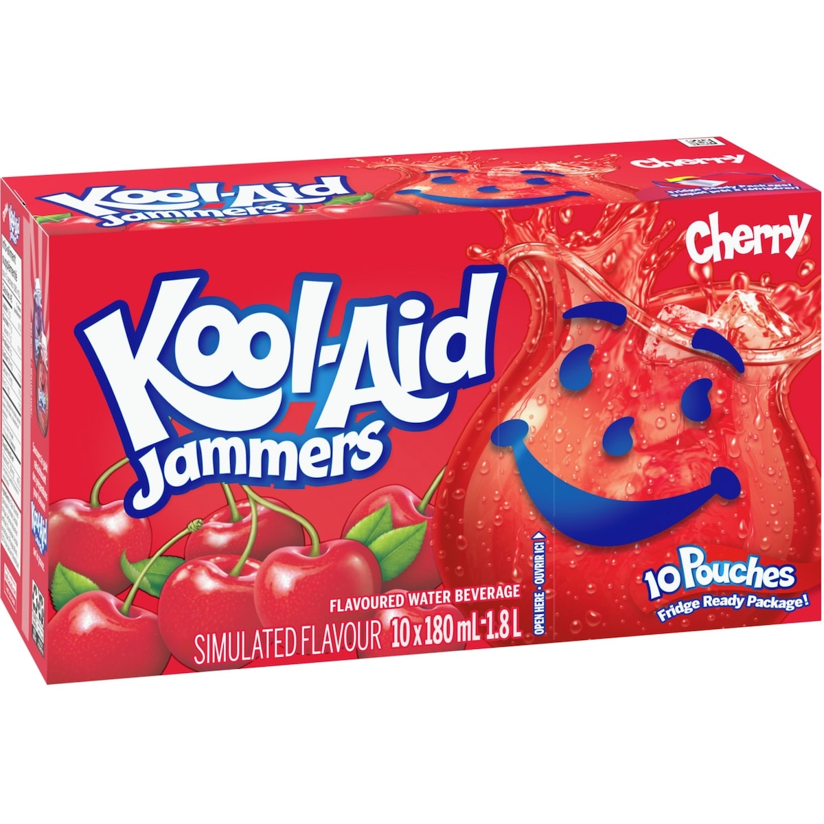 Kool-Aid Jammers Cherry, 10 × 180 mL