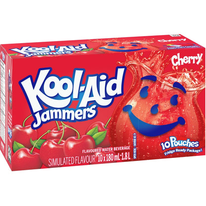 Kool-Aid Jammers Cherry, 10 × 180 mL