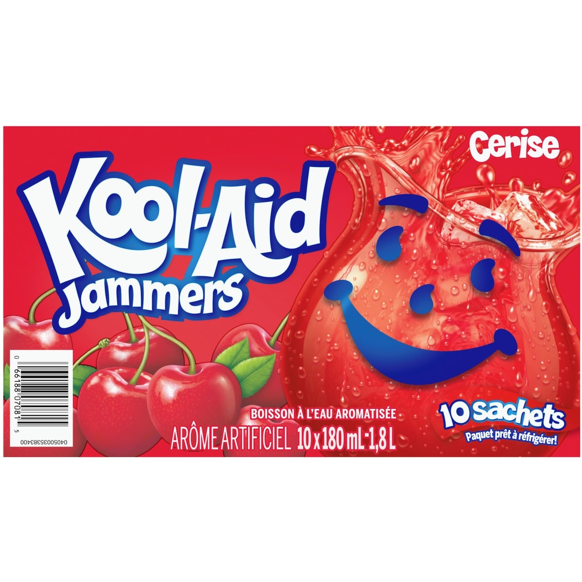 Kool-Aid Jammers Cherry, 10 × 180 mL
