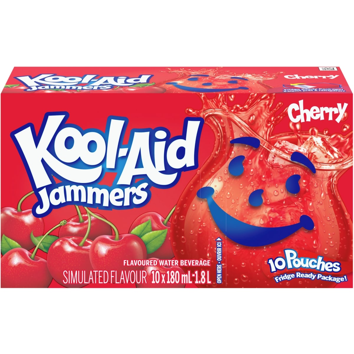 Kool-Aid Jammers Cherry, 10 × 180 mL