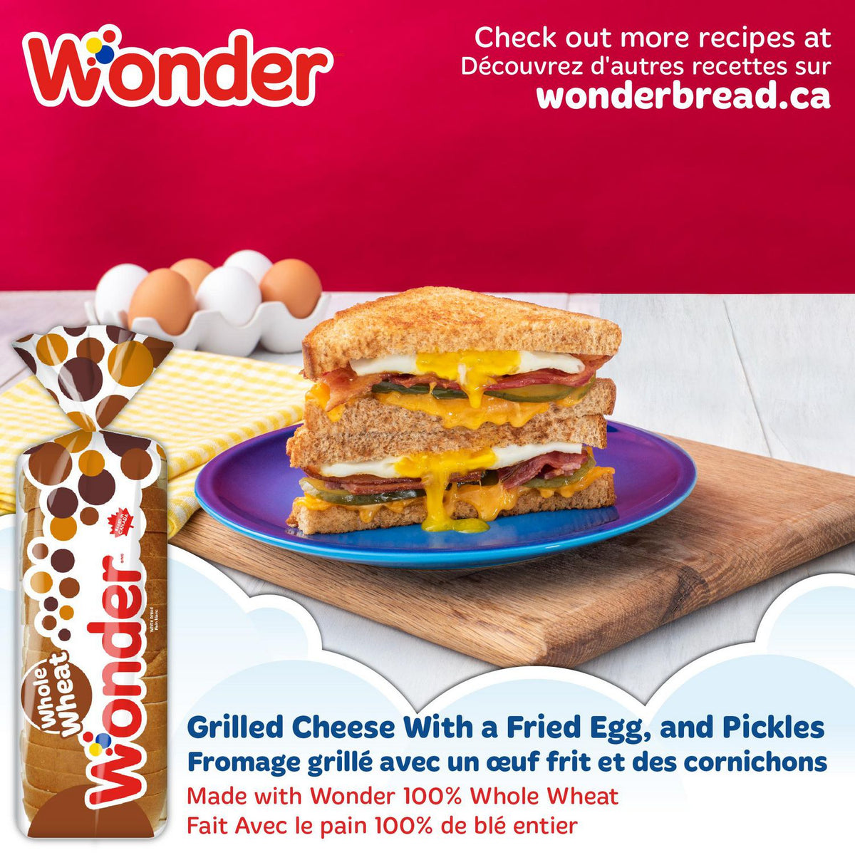 Wonder 100% Whole Wheat Bread, 675 g