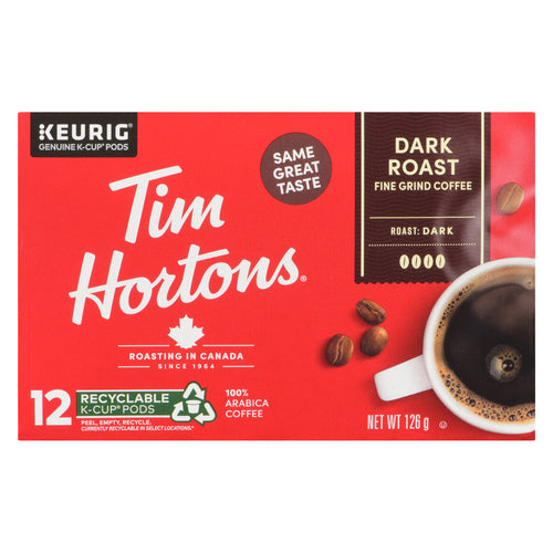 Tim Hortons Coffee Pods Dark Roast 12 K-Cups, 126 g