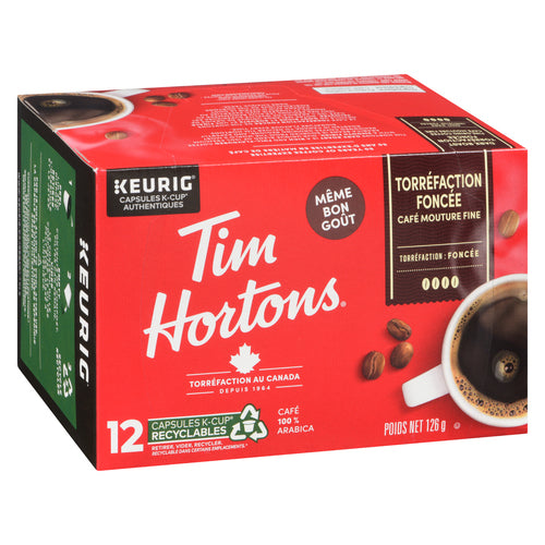 Tim Hortons Coffee Pods Dark Roast 12 K-Cups, 126 g