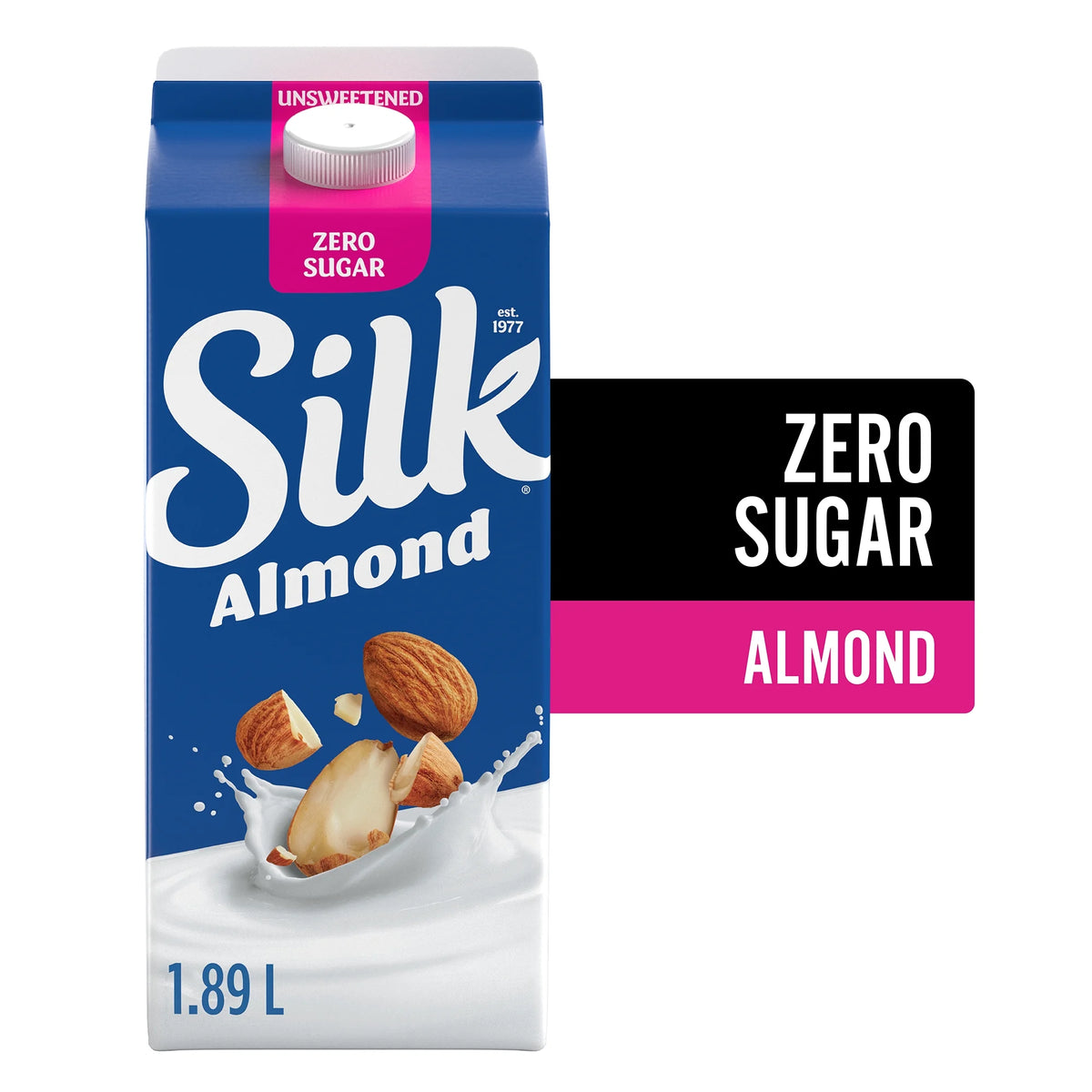 Silk True Almond Unsweetened Almond Beverage, 1.89 L