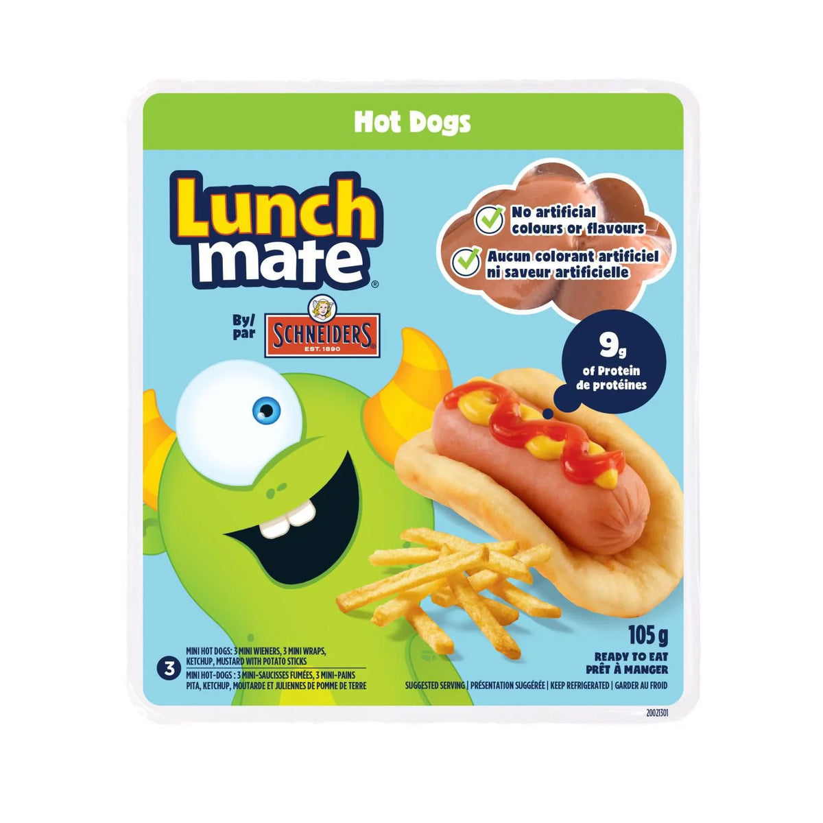 Schneiders Lunch Mate Hot Dogs Lunch Kit, 105 g